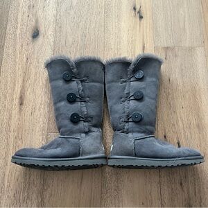 Cozy Gray UGG Button-Up Women's Boots